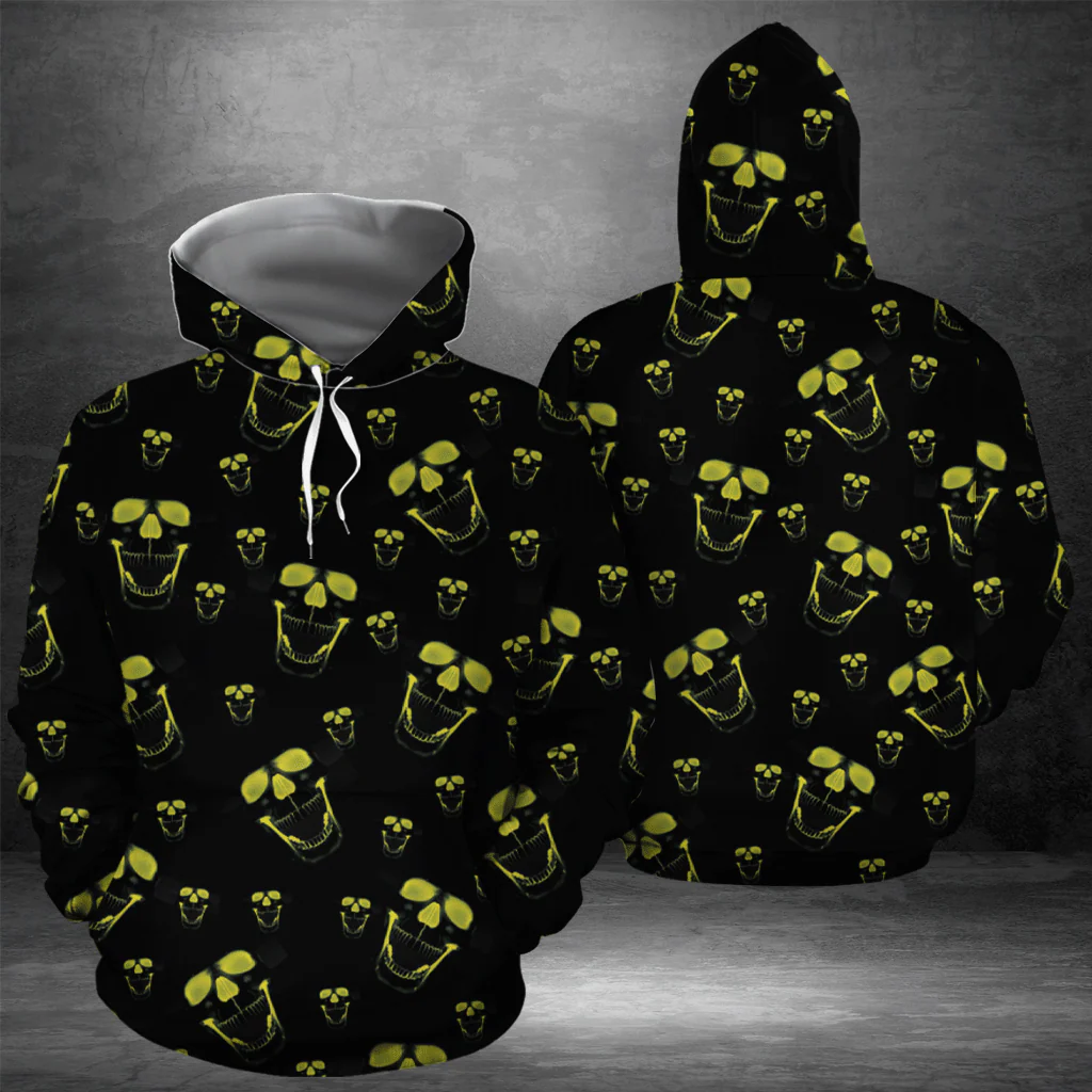 Skull Green Light Pullover Premium Hoodie, Perfect Outfit For Men And Women On Christmas New Year Autumn Winter - Image 2