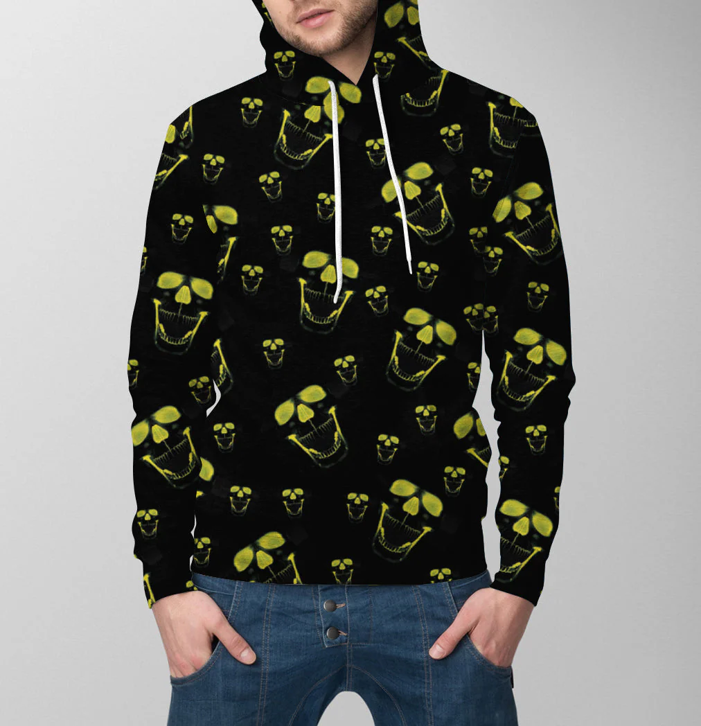 Skull Green Light Pullover Premium Hoodie, Perfect Outfit For Men And Women On Christmas New Year Autumn Winter - Image 3