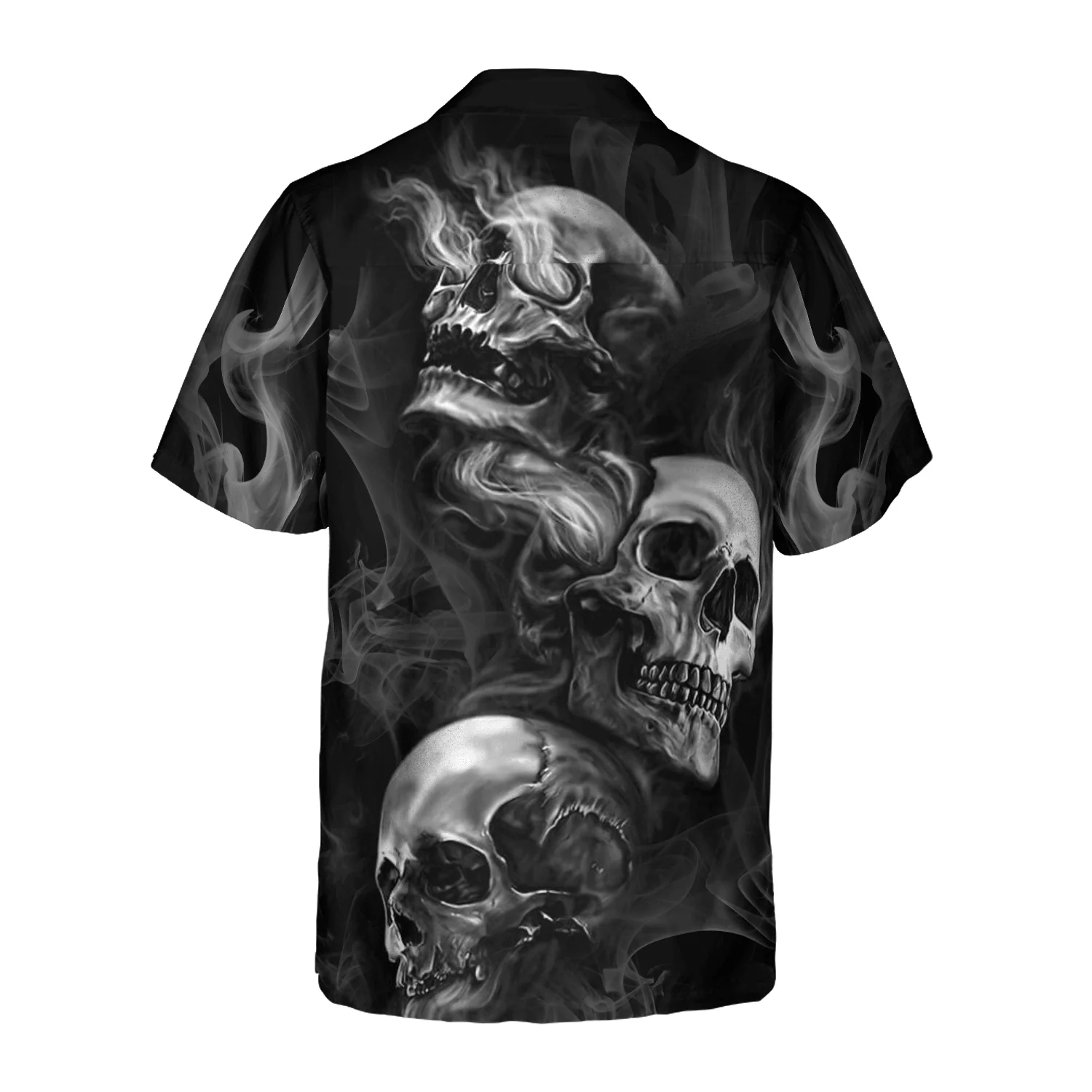 Skull Hawaiian Shirt - Luxury Skull Smoke Aloha Hawaiian Shirt, Colorful Summer Aloha Shirt For Men Women - Gift For Friend, Family, Husband, Wife - Image 5