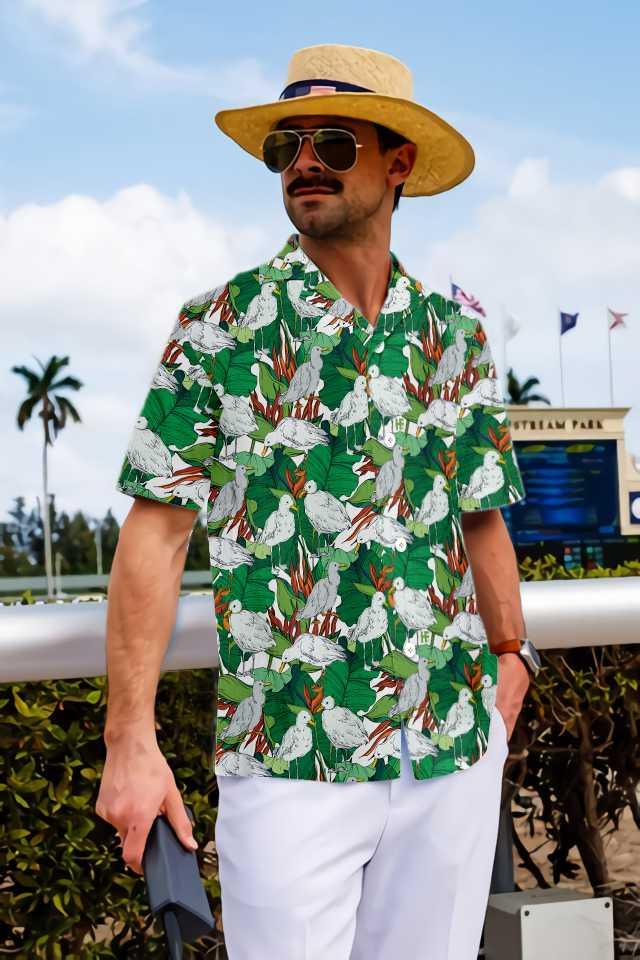 Sky Bird Seagull Hawaiian Shirt, Colorful Summer Aloha Shirts For Men Women, Perfect Gift For Husband, Wife, Boyfriend, Friend - Image 2