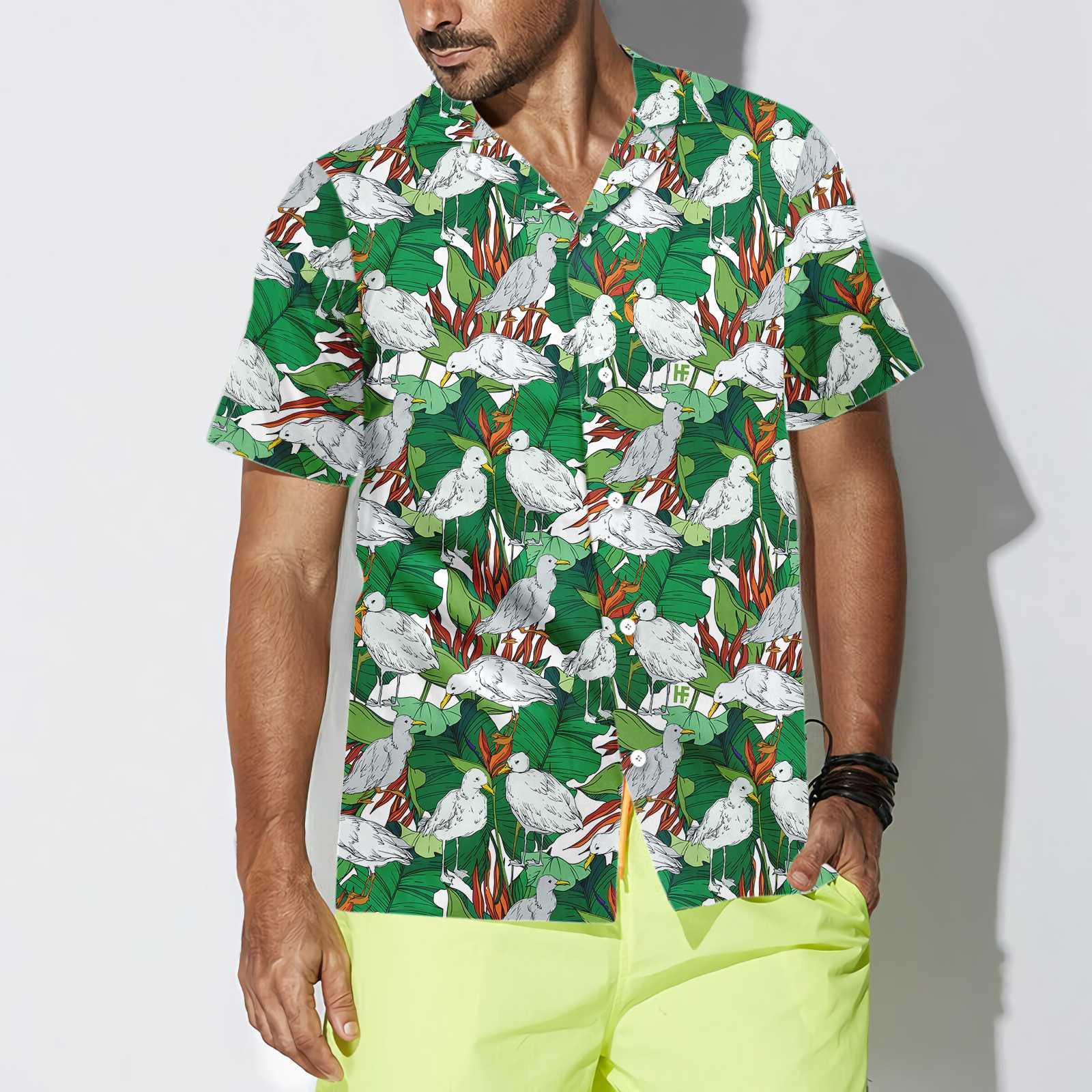 Sky Bird Seagull Hawaiian Shirt, Colorful Summer Aloha Shirts For Men Women, Perfect Gift For Husband, Wife, Boyfriend, Friend - Image 5