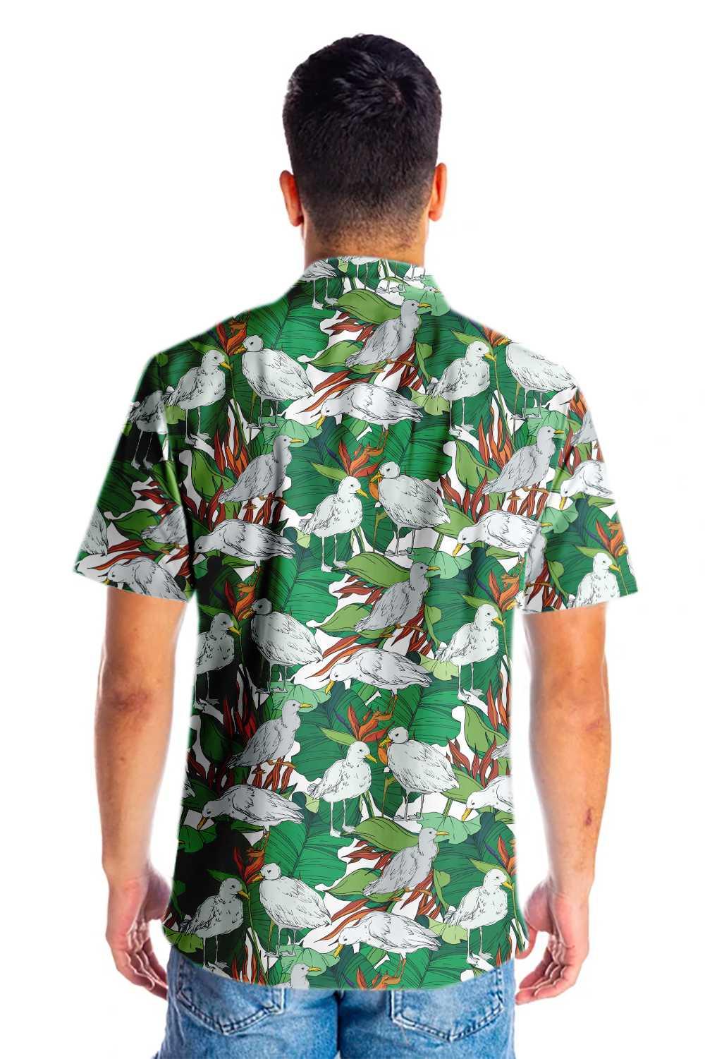 Sky Bird Seagull Hawaiian Shirt, Colorful Summer Aloha Shirts For Men Women, Perfect Gift For Husband, Wife, Boyfriend, Friend - Image 6
