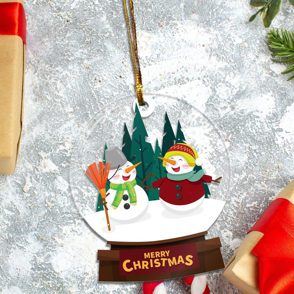 Snowmans merry christmas mica ornament - Image 3