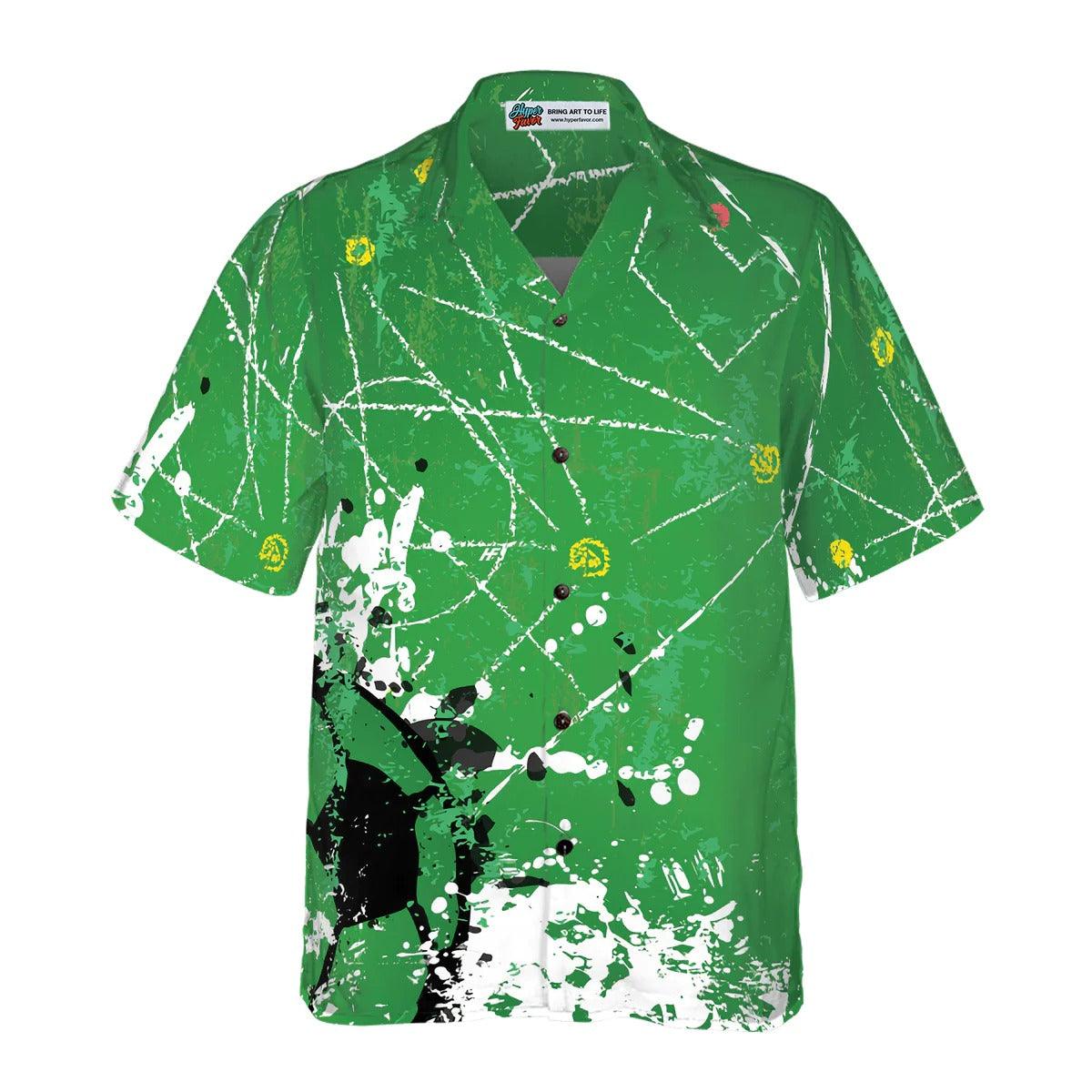 Soccer Hawaiian Shirt, Soccer Green Background Aloha Shirt, Soccer Aloha Hawaiian Shirt For Summer - Perfect Gift For Men, Women, Soccer Lover, Friend - Image 2
