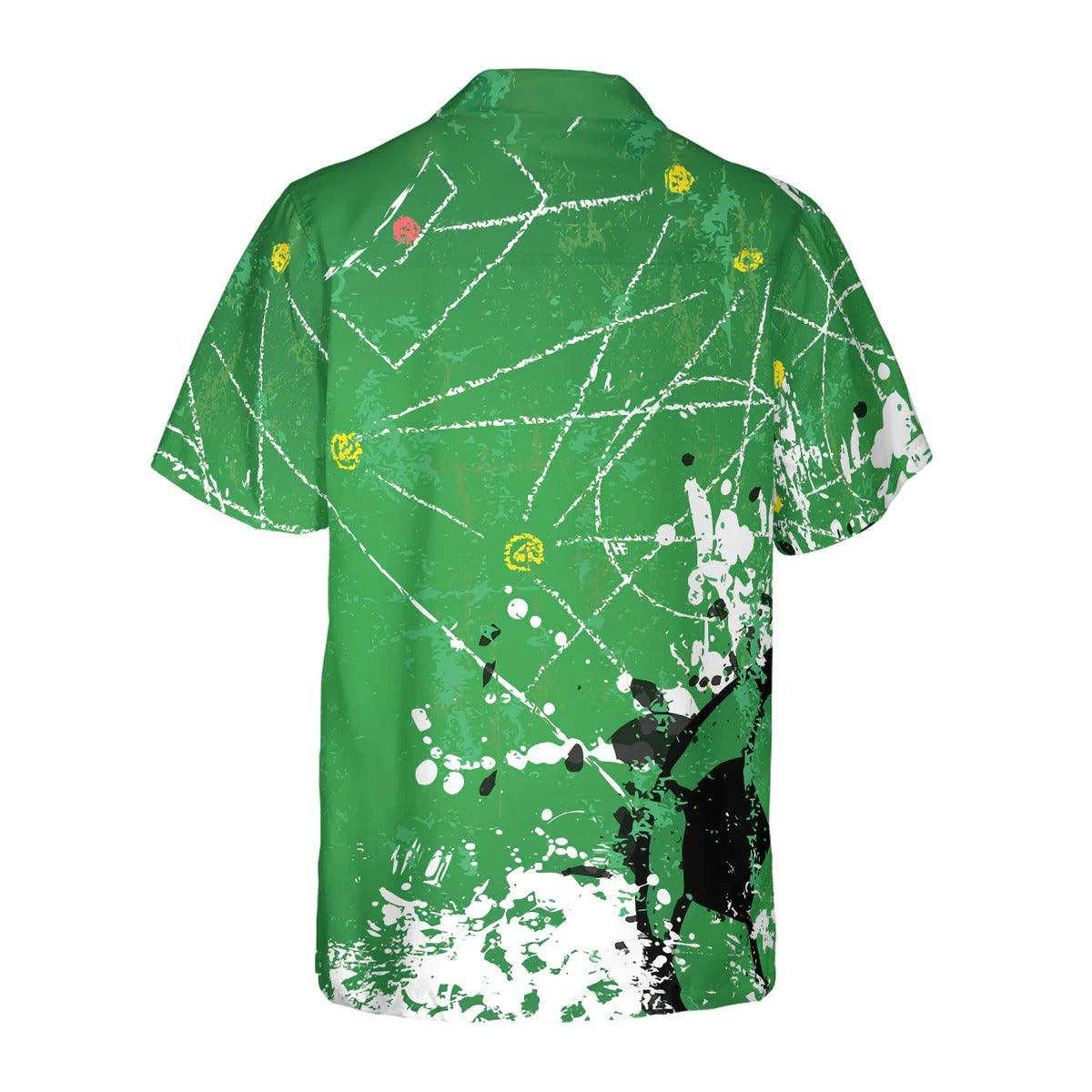 Soccer Hawaiian Shirt, Soccer Green Background Aloha Shirt, Soccer Aloha Hawaiian Shirt For Summer - Perfect Gift For Men, Women, Soccer Lover, Friend - Image 3