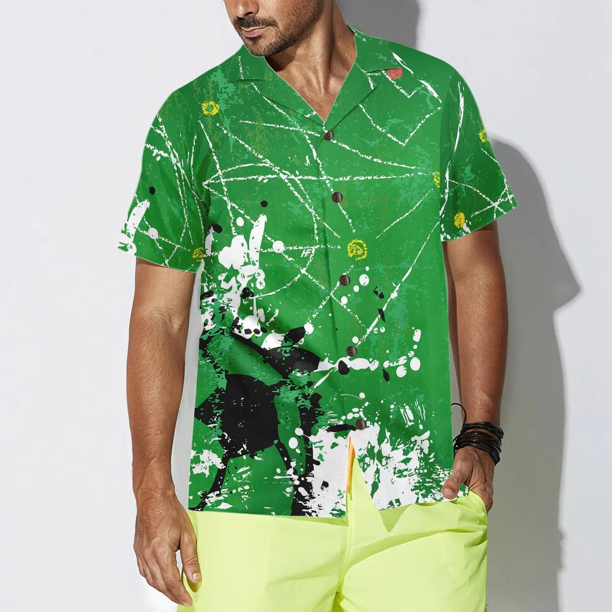 Soccer Hawaiian Shirt, Soccer Green Background Aloha Shirt, Soccer Aloha Hawaiian Shirt For Summer - Perfect Gift For Men, Women, Soccer Lover, Friend - Image 4