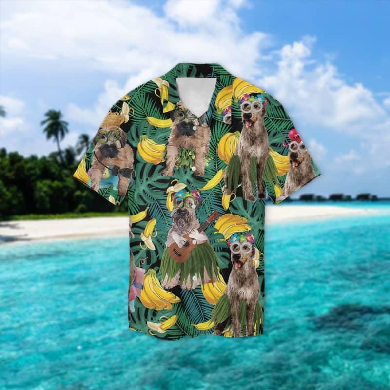 Soft Coated Wheaten Terrier Hawaiian Shirt, Tropical Leaves Hawaiian Shirt For Men - Perfect Gift For Dog Lovers, Husband, Boyfriend, Friend, Family - Image 2