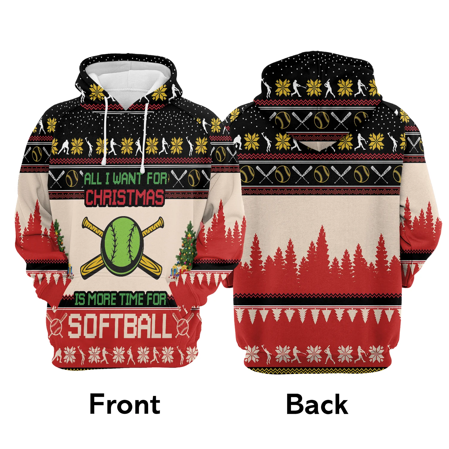 Softball Pullover Premium Hoodie All I Want Is More Time For Softball, Perfect Outfit For Men And Women On Christmas New Year Autumn Winter - Image 2