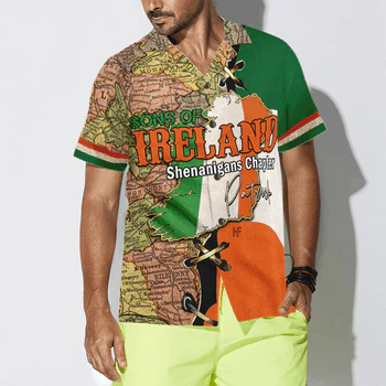 Sons Of Ireland Shenanigans Chapter Custom Name Hawaiian Shirt, Personalized Colorful Summer Aloha Shirt For Men Women, Perfect Gift For Husband, Wife - Image 2