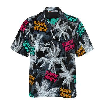 South Beach Coconut Tree Seamless Hawaiian Shirt, Coconut Tree Aloha Shirt - Perfect Gift For Beach Lovers, Friends, Family, Summer Lovers - Image 2