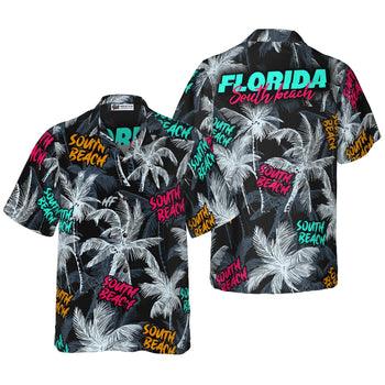 South Beach Coconut Tree Seamless Hawaiian Shirt, Coconut Tree Aloha Shirt - Perfect Gift For Beach Lovers, Friends, Family, Summer Lovers - Image 4