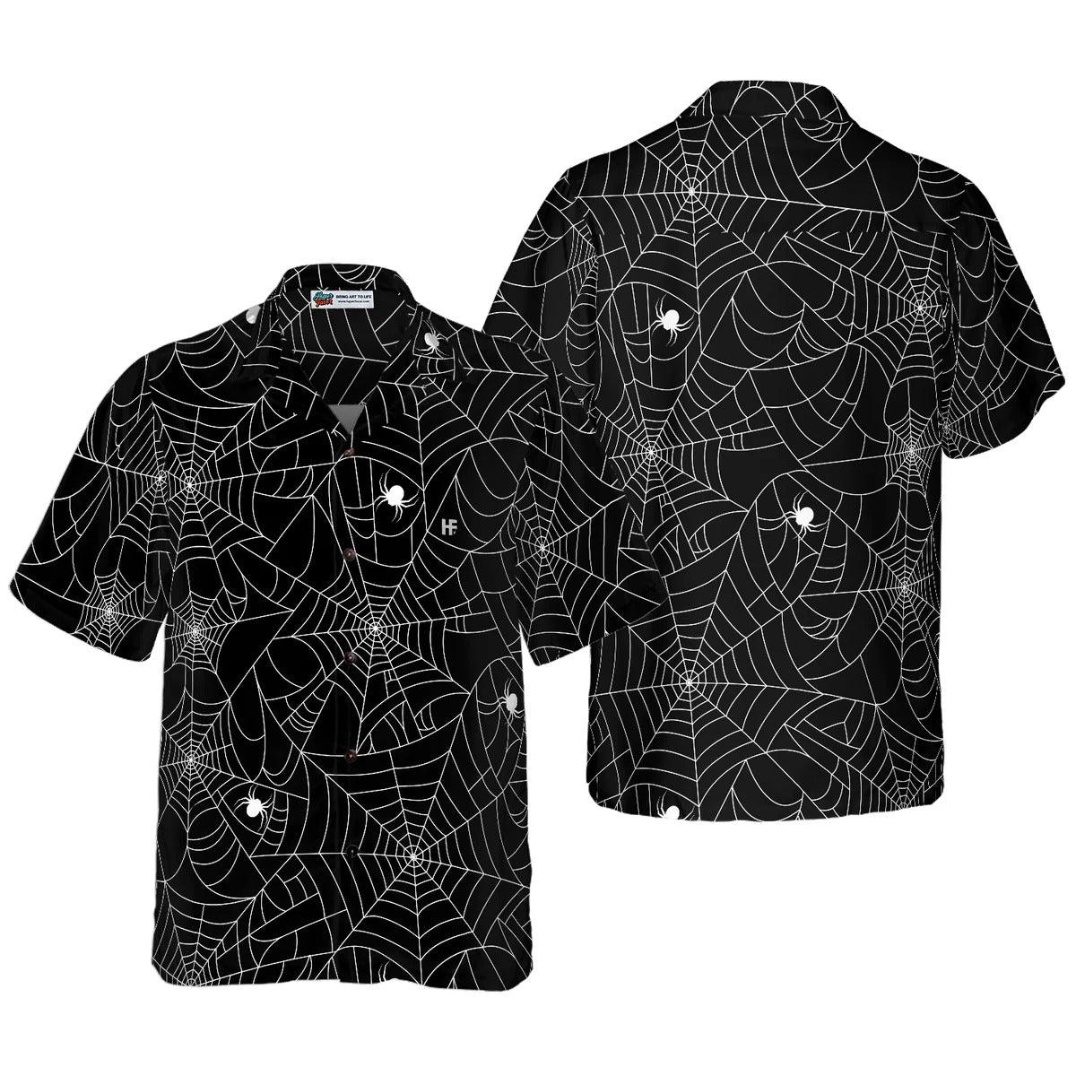 Spiderweb Hawaiian Shirt - Halloween Spider Web Hawaiian Shirt - Perfect Gift For Lover, Friend, Family - Image 4