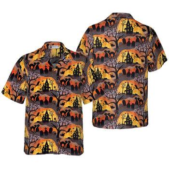 Spooky Night Halloween Hawaiian Shirt, Halloween Shirt For Men And Women - Perfect Gift For Lover, Friend, Family - Image 2