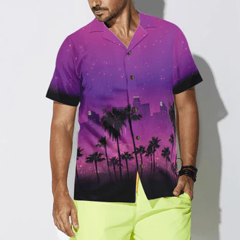 Stylish Los Angeles Cityscape Hawaiian Shirt, Colorful Summer Aloha Shirts For Men Women, Perfect Gift For Husband, Wife, Friend, Family - Image 2