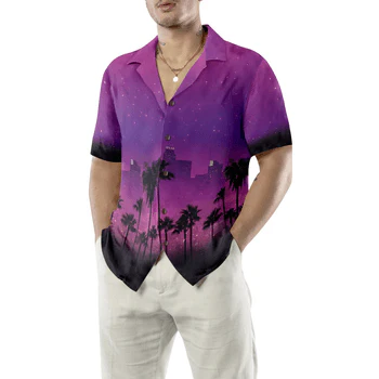 Stylish Los Angeles Cityscape Hawaiian Shirt, Colorful Summer Aloha Shirts For Men Women, Perfect Gift For Husband, Wife, Friend, Family - Image 3