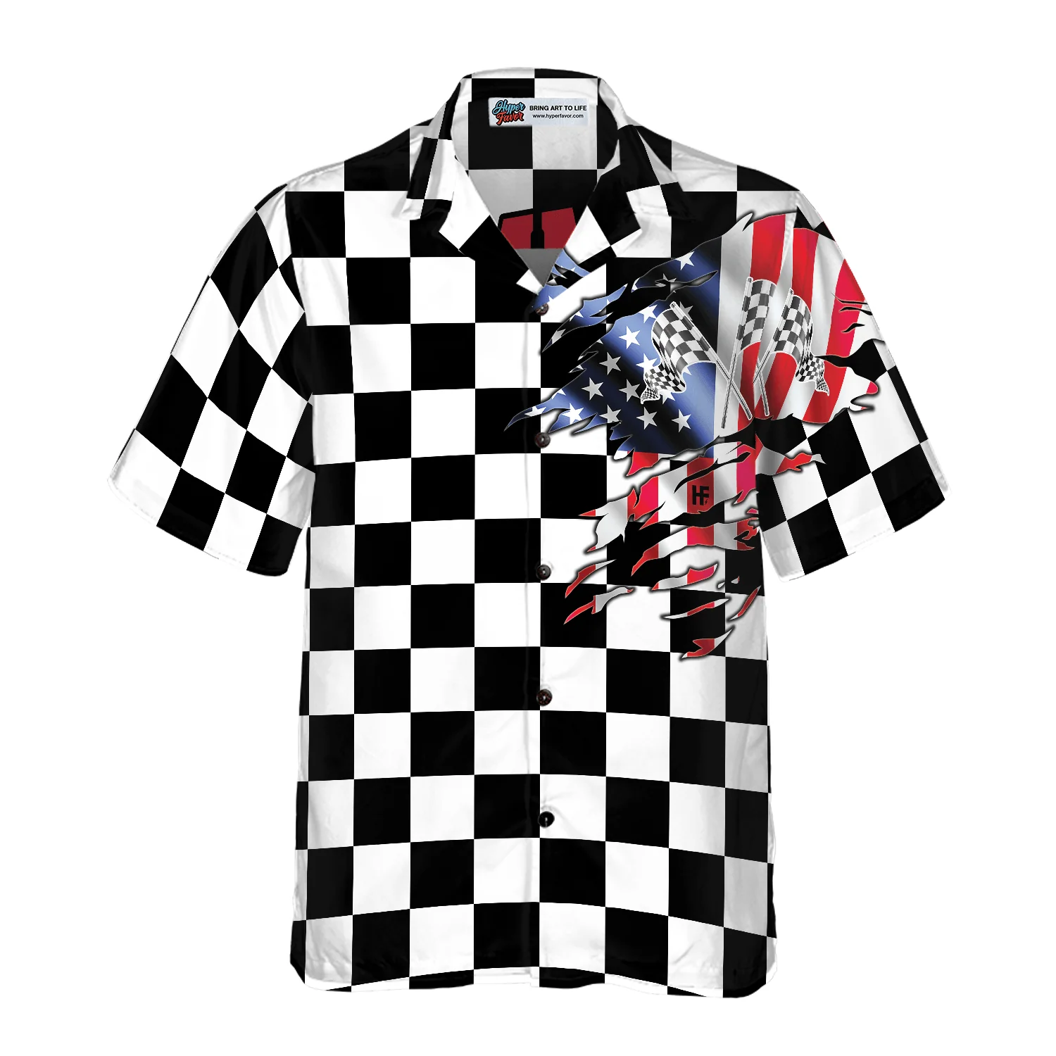 Summer Nights & Race Track Lights Hawaiian Shirt, Racing Flag Colorful Summer Aloha Shirt For Men Women, Perfect Gift For Friend, Racing Lovers - Image 4