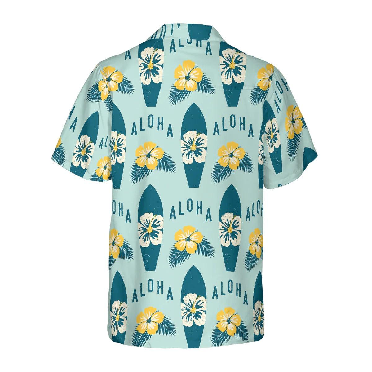 Surfboards Pattern Hawaiian Shirt, Surfboards Flower Hawaiian Shirt, Colorful Summer Aloha Shirt- Perfect Gift For Men, Women, Friend, Family - Image 2