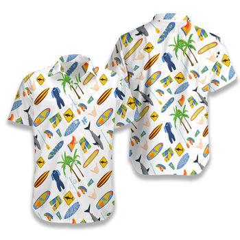 Surfing Pattern, Coconut Tree Hawaiian Shirt, Surfing Aloha Shirt, Summer Hawaiian Shirt - Perfect Gift For Men Women, Beach Lover, Friends, Family, Summer Lovers - Image 2