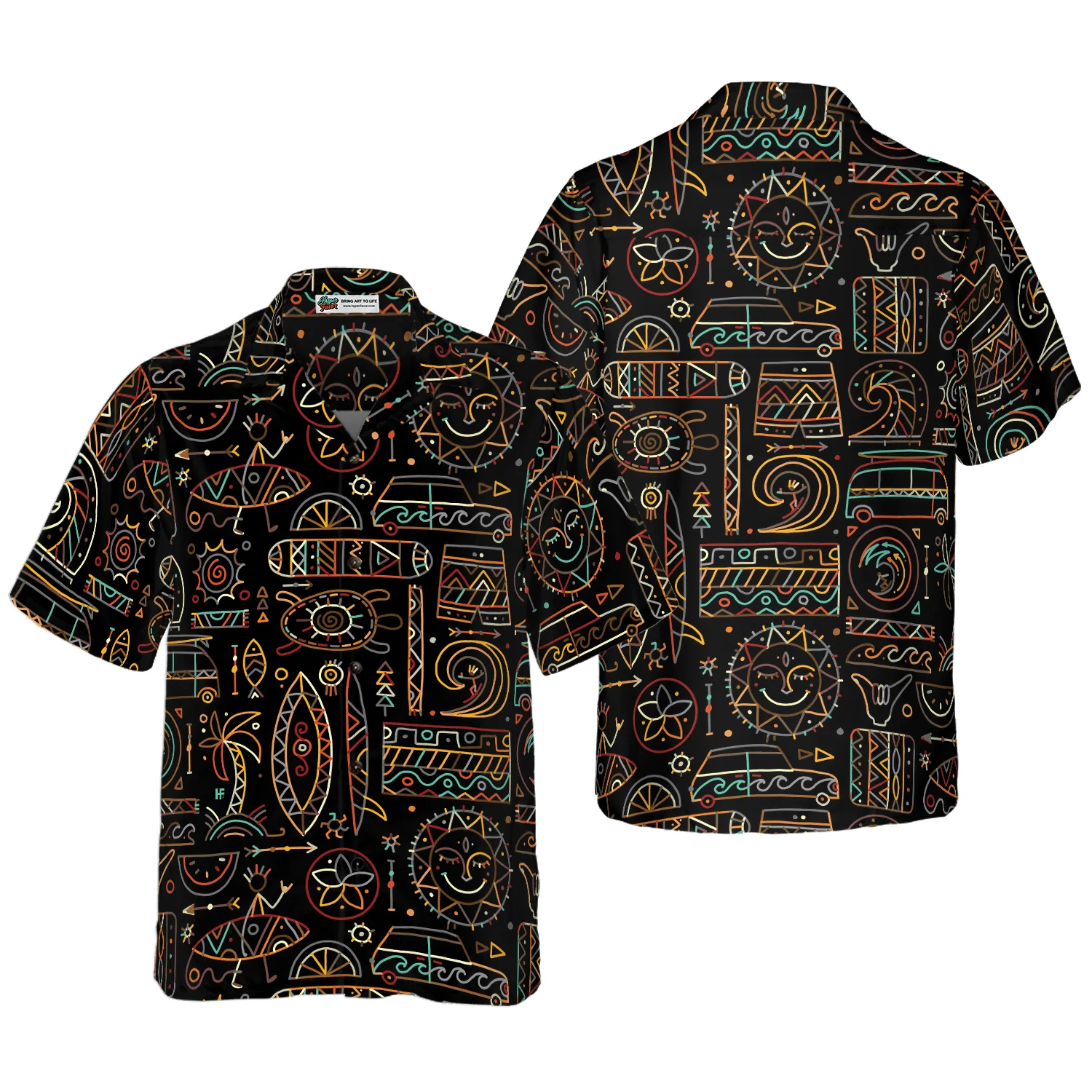 Surfing Seamless Pattern Aloha Hawaiian Shirt For Summer, Colorful Shirt For Men Women, Perfect Gift For Friend, Team, Family