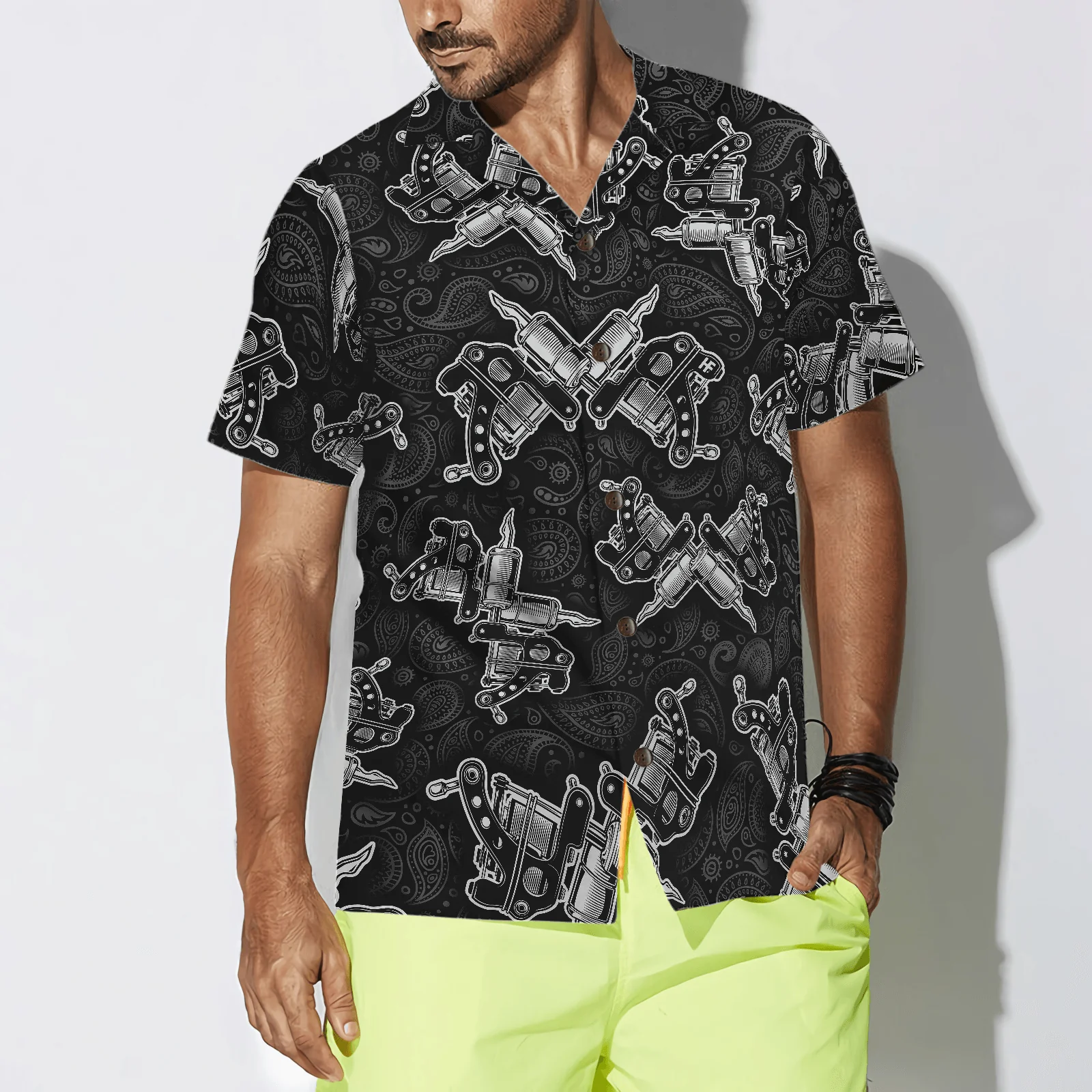 Tattoo Artist Hawaiian Shirt - Colorful Summer Aloha Shirt For Men Women, Perfect Gift For Friend, Family, Husband, Wife, Boyfriend, Girlfriend - Image 4