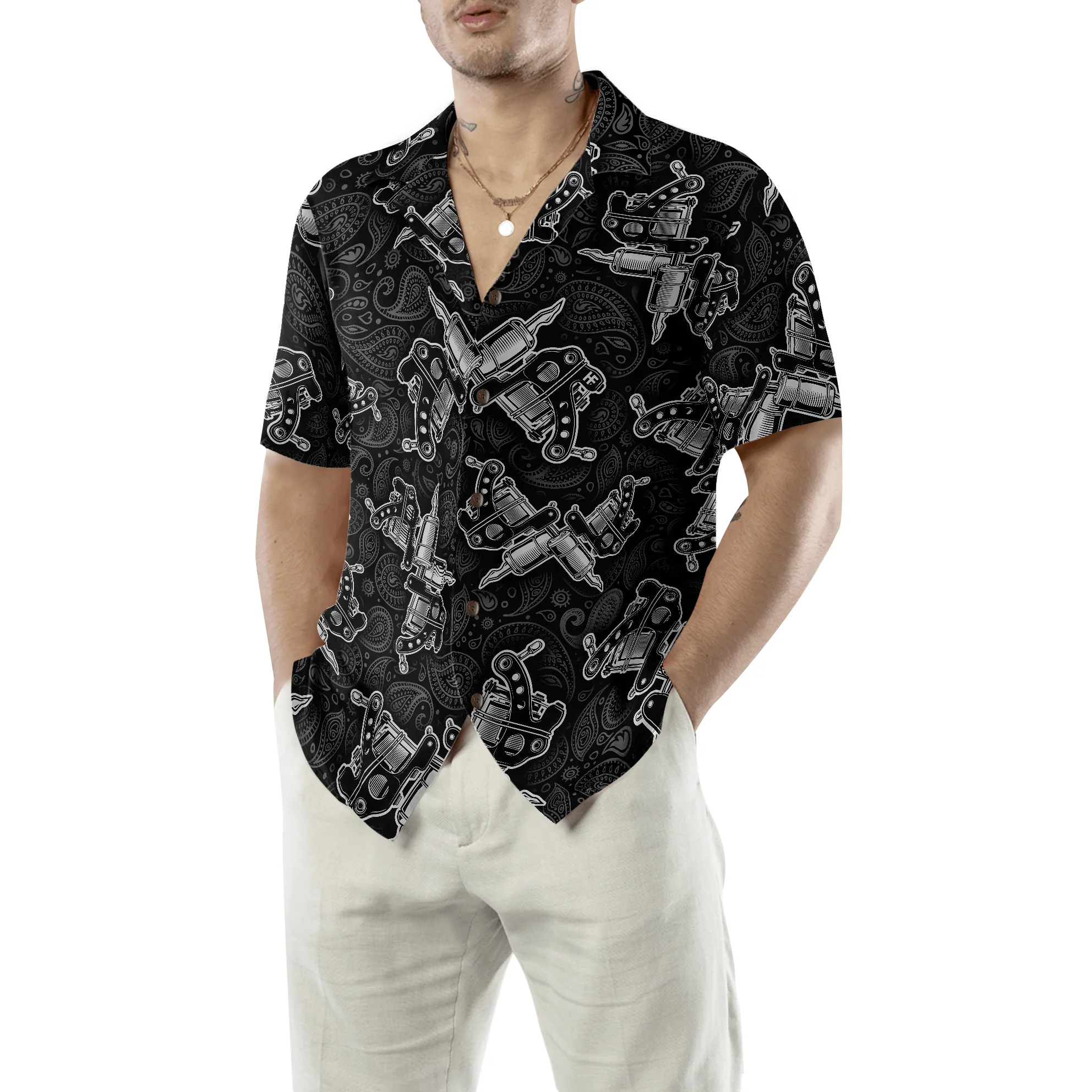 Tattoo Artist Hawaiian Shirt - Colorful Summer Aloha Shirt For Men Women, Perfect Gift For Friend, Family, Husband, Wife, Boyfriend, Girlfriend - Image 5