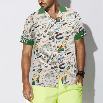 Teacher Custom Name Hawaiian Shirt, I Am A Physics Teacher Custom Aloha Shirt For Men - Perfect Gift For Teacher, Husband, Boyfriend, Friend, Family - Image 2