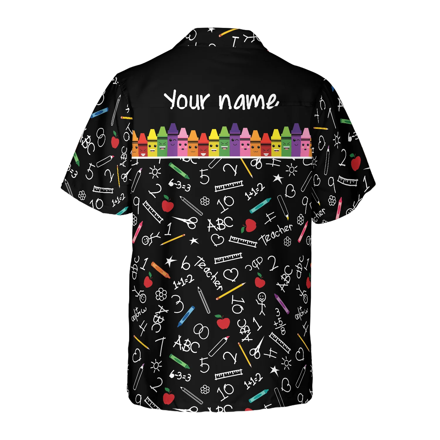 Teacher Custom Name Hawaiian Shirt, Personalized Kindergarten Teacher Aloha Shirt For Men And Women - Perfect Gift For Teacher, Husband, Boyfriend, Friend, Family - Image 2