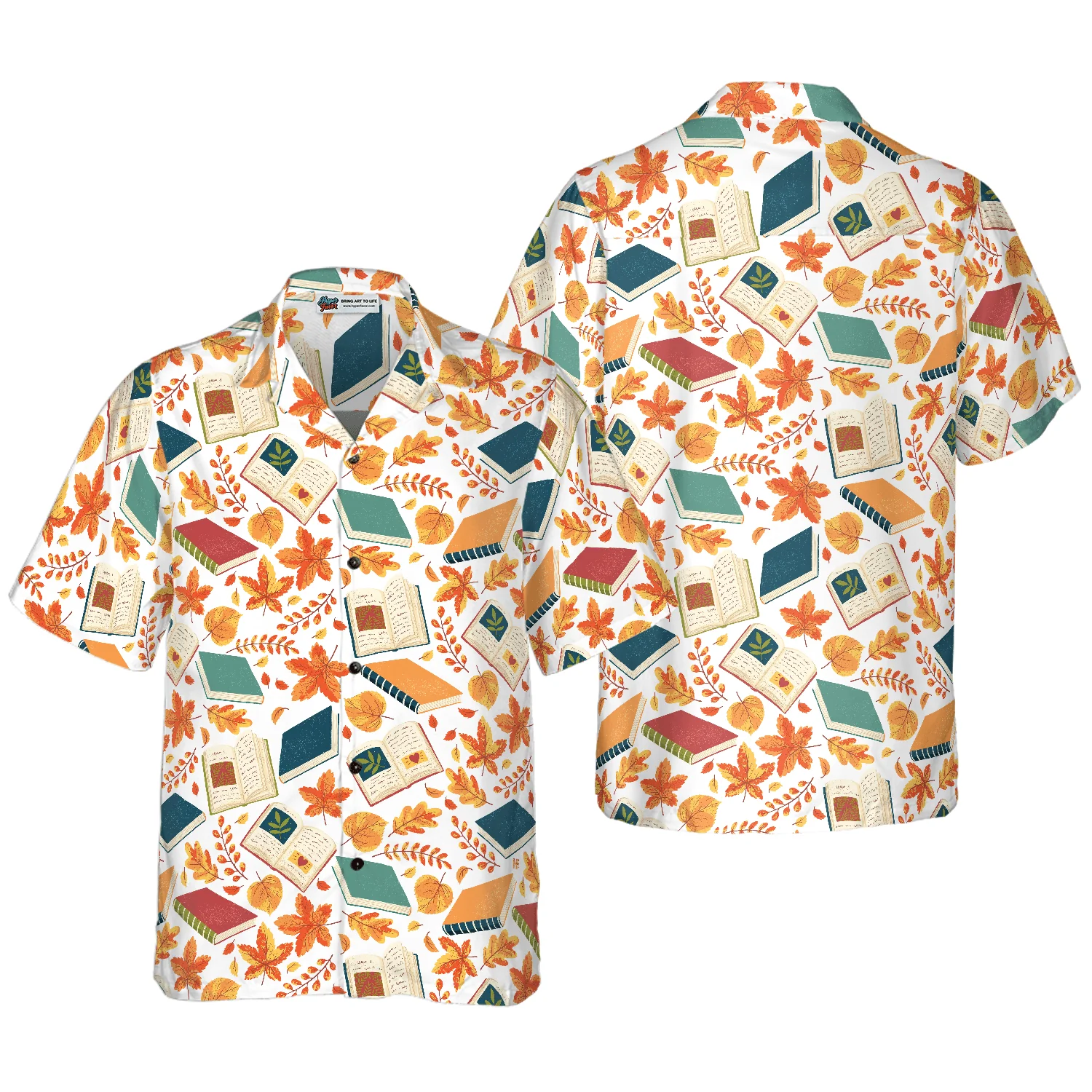 Teacher Hawaiian Shirt, Autumn Is Time To Back To School Aloha Shirt For Men And Women- Perfect Gift For Teacher, Husband, Boyfriend, Friend, Family