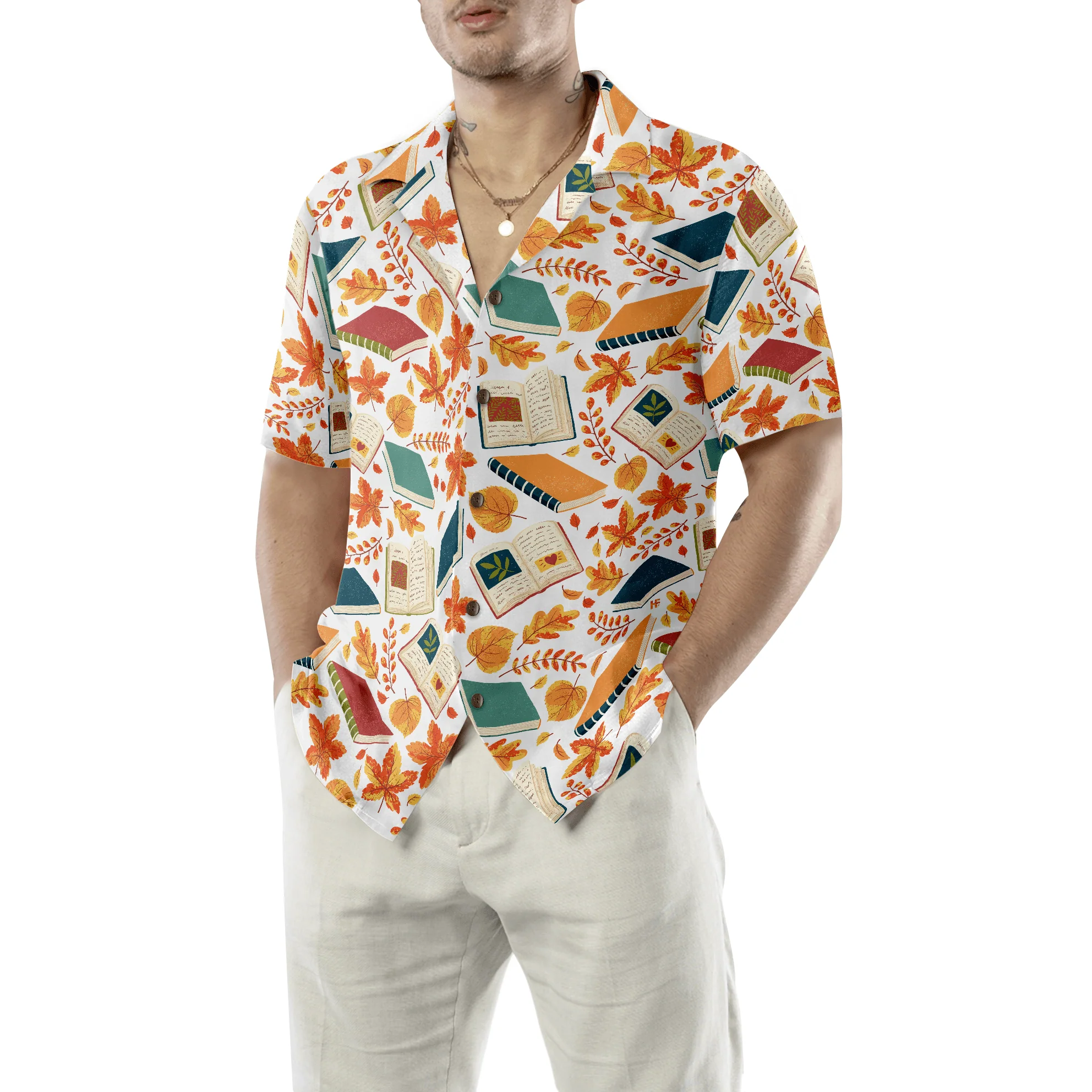 Teacher Hawaiian Shirt, Autumn Is Time To Back To School Aloha Shirt For Men And Women- Perfect Gift For Teacher, Husband, Boyfriend, Friend, Family - Image 5
