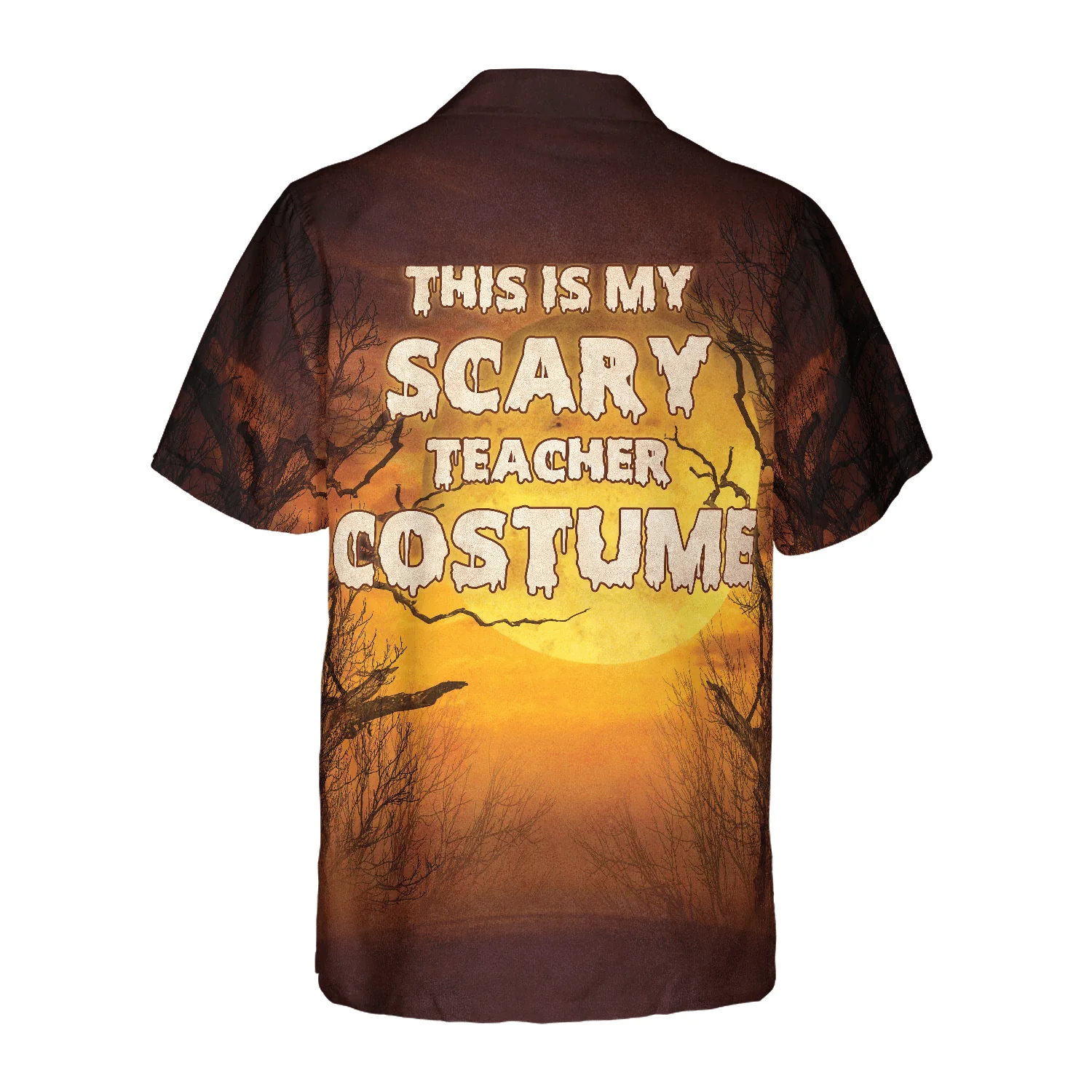Teacher Hawaiian Shirt, Halloween, This Is My Scary Teacher Costume Aloha Shirt For Men - Perfect Gift For Teacher, Husband, Boyfriend, Friend, Family - Image 2