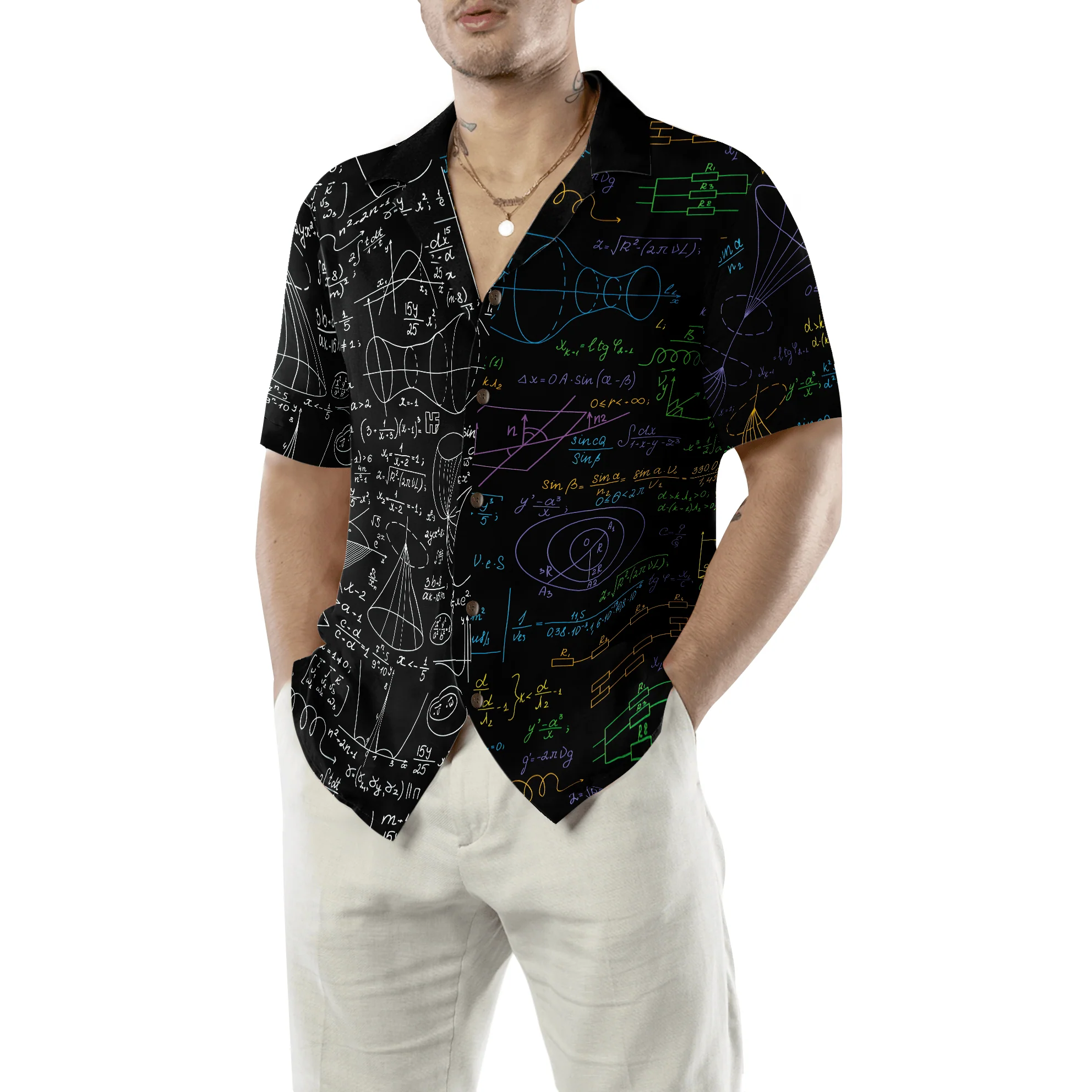 Teacher Hawaiian Shirt, Mathematical Teacher Aloha Shirt For Men And Women - Perfect Gift For Teacher, Husband, Boyfriend, Friend, Family - Image 5