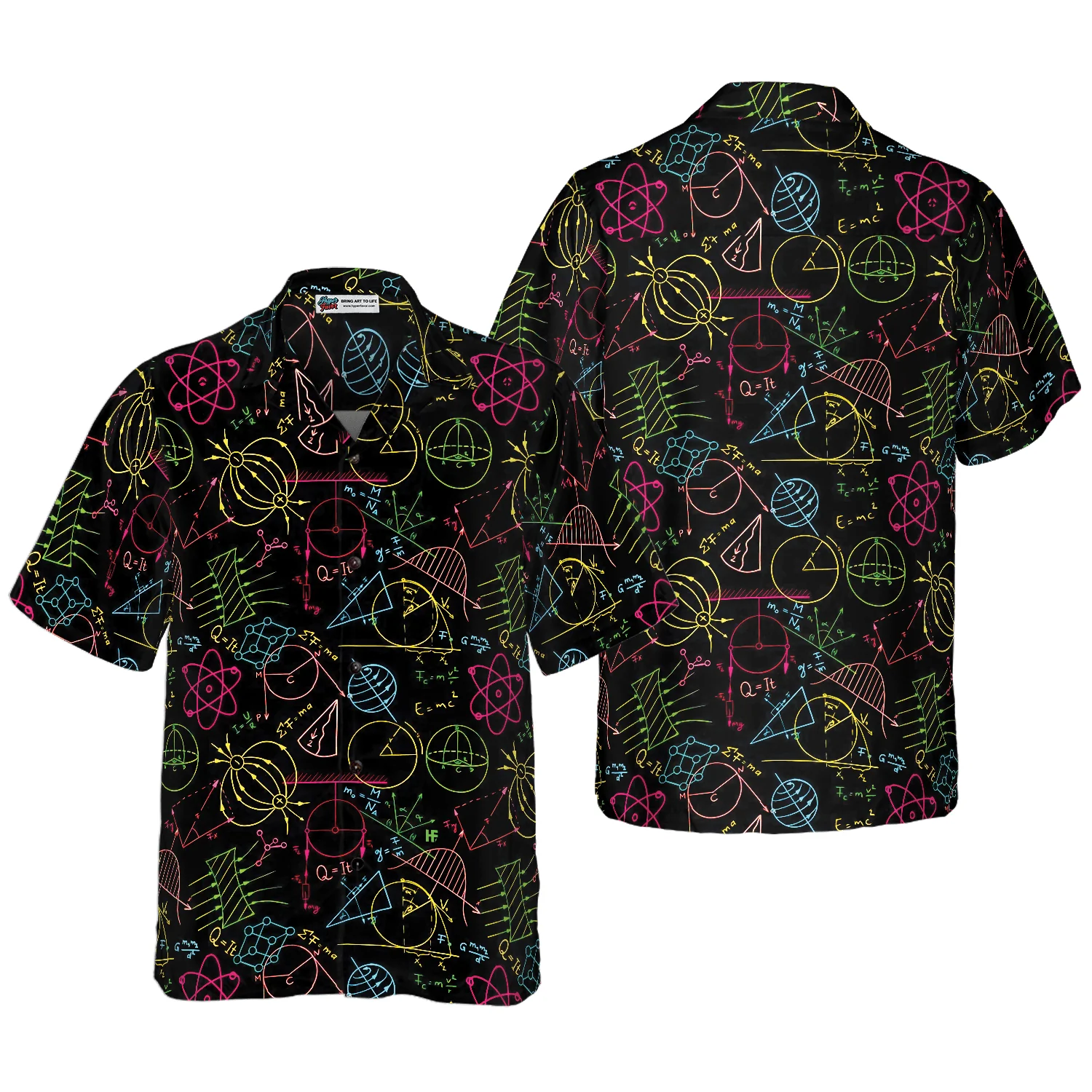 Teacher Hawaiian Shirt, Physics Formulas Teacher Aloha Shirt For Men And Women - Perfect Gift For Teacher, Husband, Boyfriend, Friend, Family