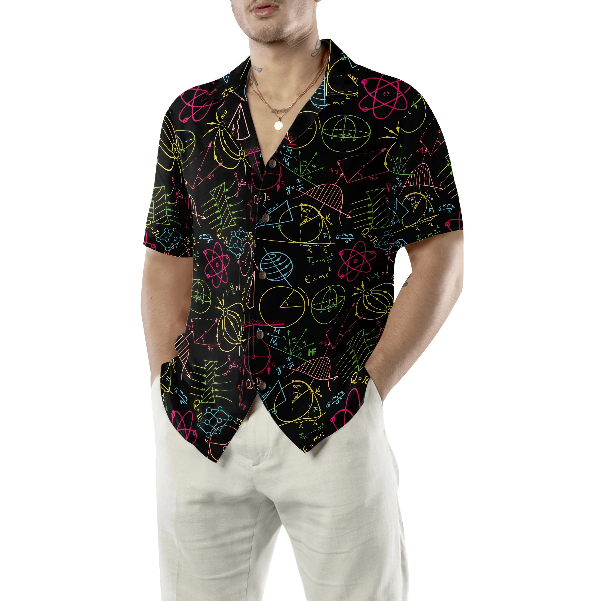 Teacher Hawaiian Shirt, Physics Formulas Teacher Aloha Shirt For Men And Women - Perfect Gift For Teacher, Husband, Boyfriend, Friend, Family - Image 2