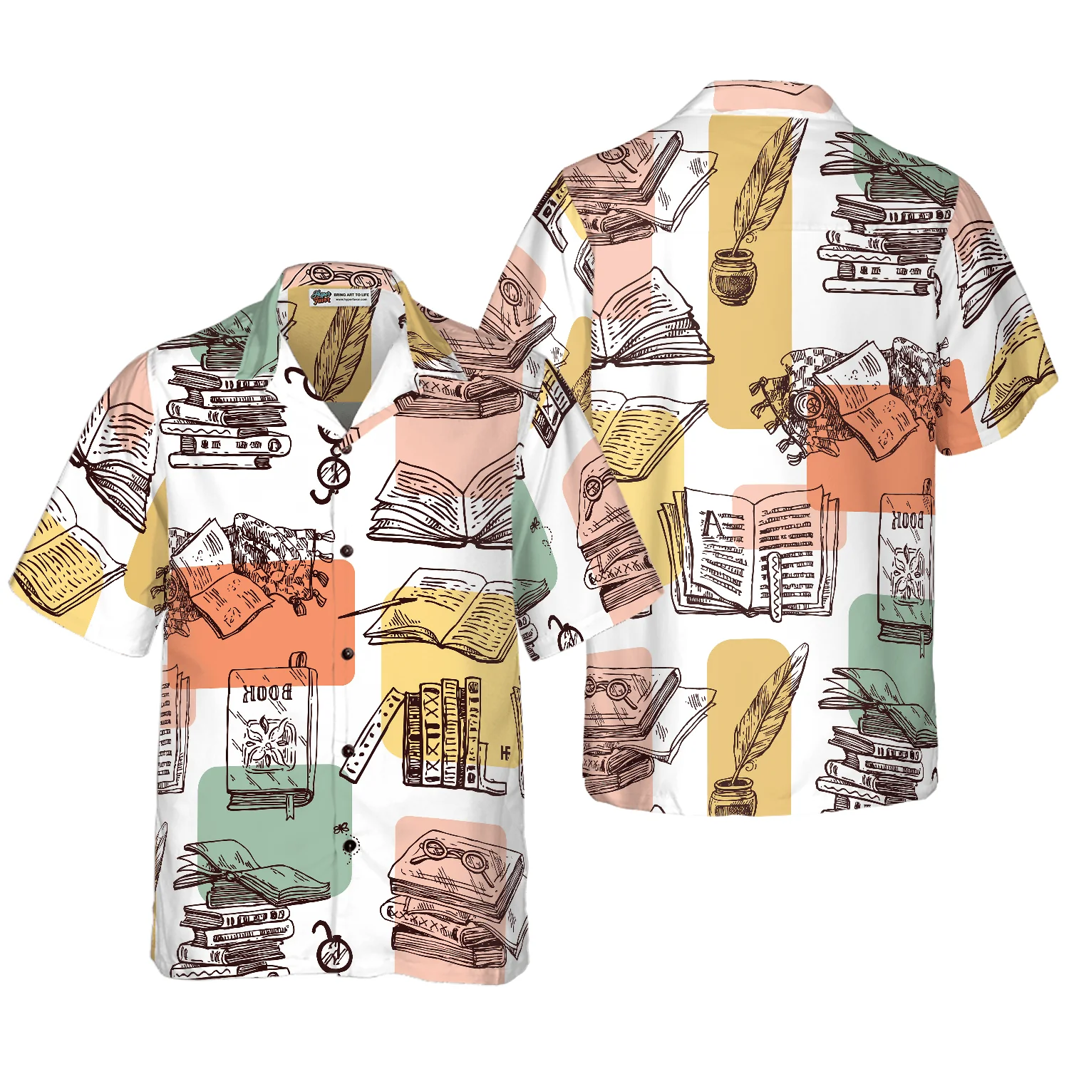 Teacher Hawaiian Shirt, Teacher Knowledge Book Aloha Shirt For Men And Women - Perfect Gift For Teacher, Husband, Boyfriend, Friend, Family