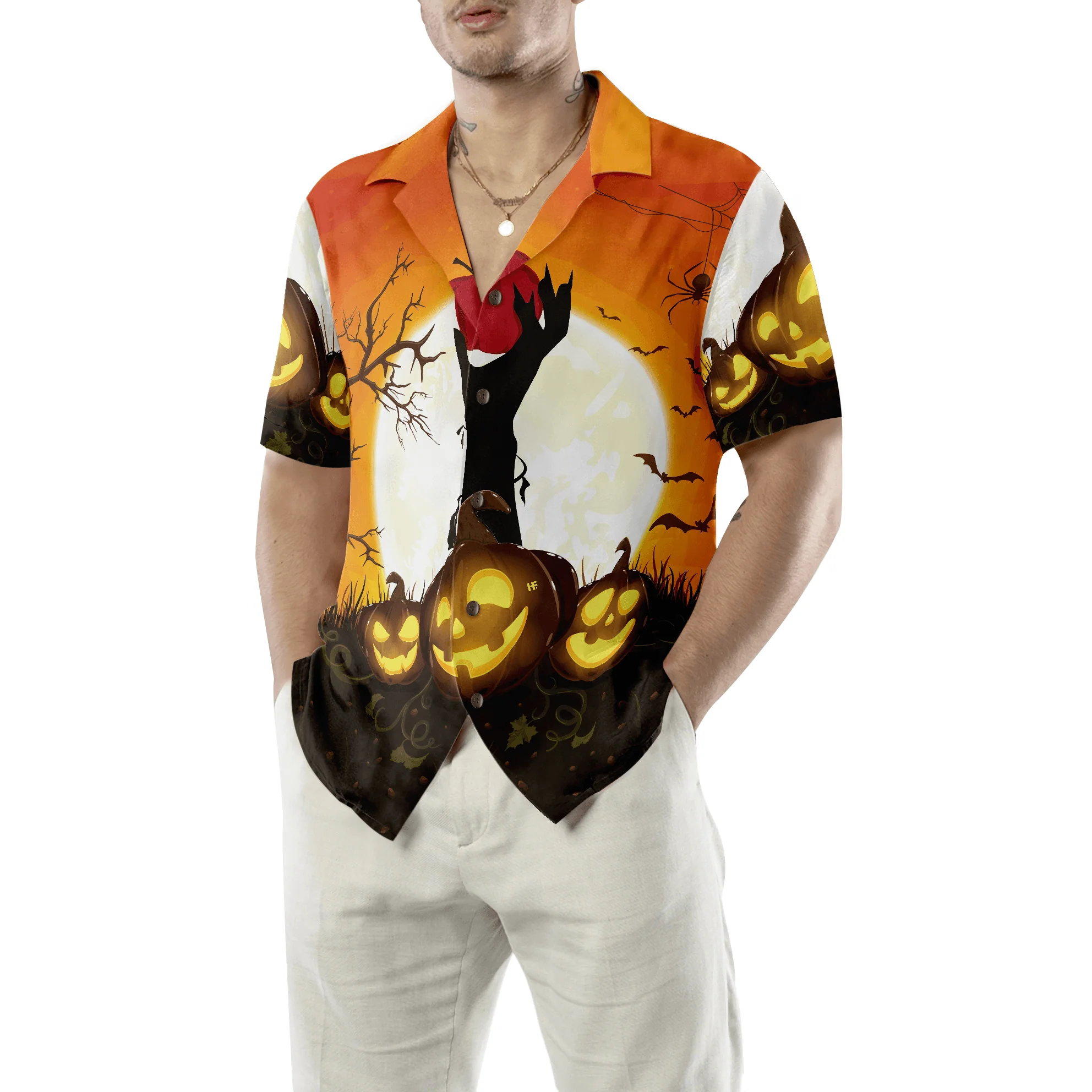 Teacher Hawaiian Shirt, You Can't Scare Me I Am Retired Teacher Aloha Shirt For Men - Perfect Gift For Halloween, Teacher, Friend, Family - Image 5