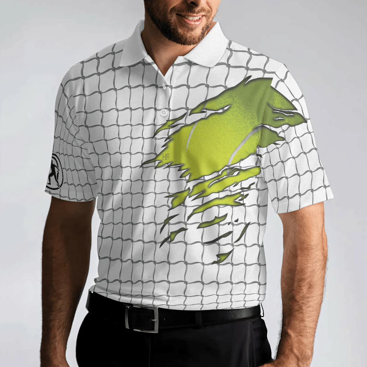 Tennis Men Polo Shirt, Check Pattern Tennis Print Shirt, Gift For Stylish Tennis Players - Best Polo Shirt For Men, Tennis Players - Image 5