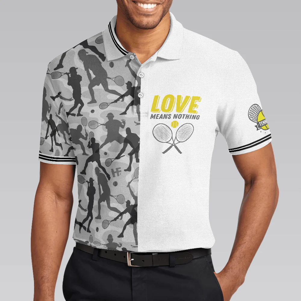 Tennis Men Polo Shirt, Eat Sleep Tennis Repeat Shirt For Male Players, Best Tennis Themed Polo Shirt, Tennis Gift For Men - Image 5