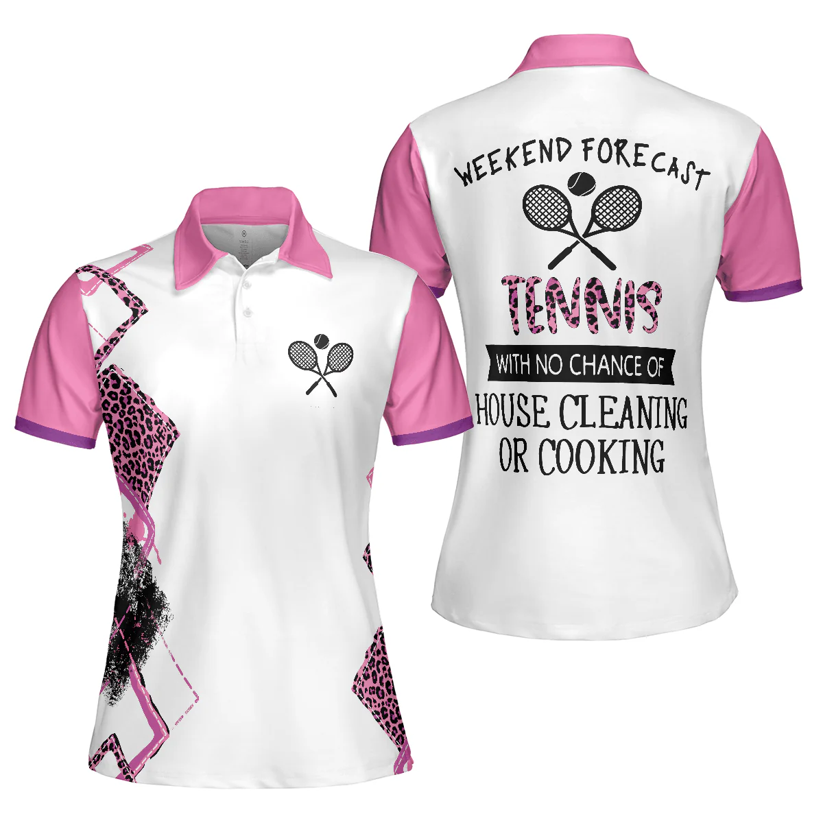 Tennis Women Polo Shirt, Tennis With No Chance Of House Cleaning Or Cooking Women Polo Shirt - Best Tennis Shirt For Ladies, Tennis Lovers - Image 2