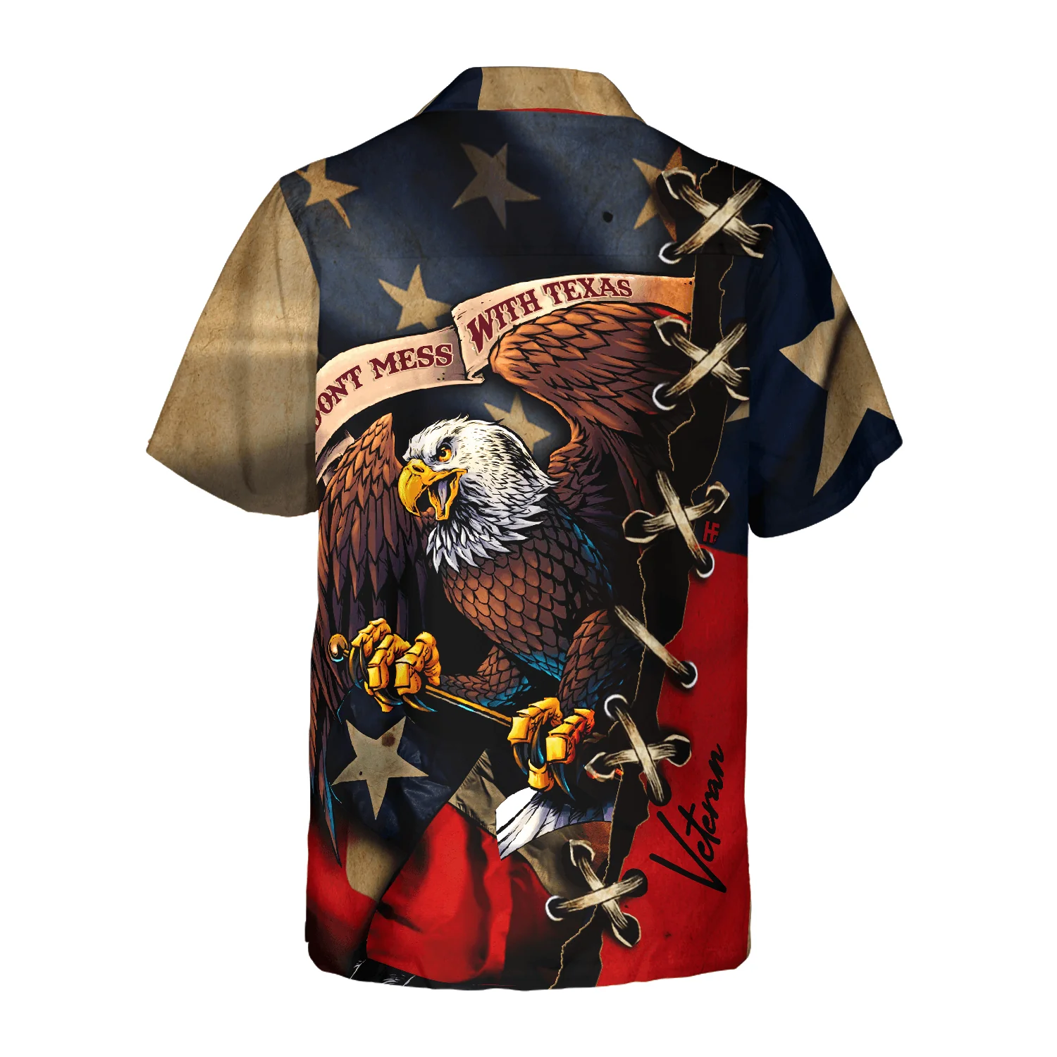 Texas Flag Eagle Custom Name Hawaiian Shirt, Personalized Name Don't Mess With Texas, Proud Texas, Summer Aloha Shirt Perfect Gift For Men Women - Image 3