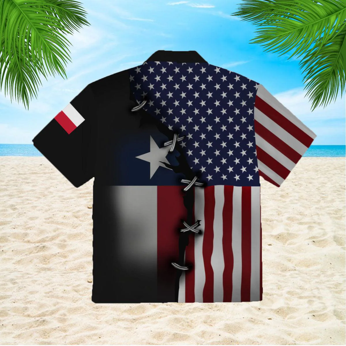 Texas Flag With American Flag Aloha Hawaiian Shirts For Men Women, 4th July Gift For Summer, Friend, Family, Texas Proud, Patriot, Independence Day - Image 3