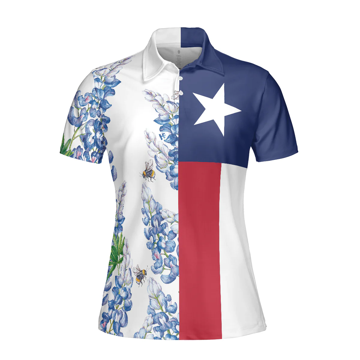 Texas Flag Women Polo Shirt, Texas Proud Bee Bluebonnet Women Polo Shirts, Perfect Gift For Female, Ladies, Girls - Image 4