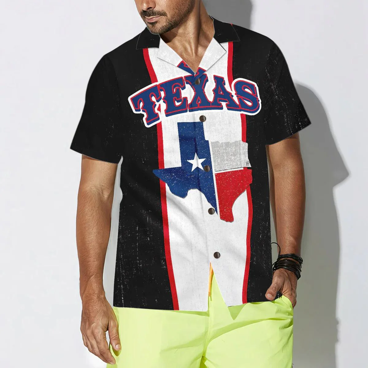 Texas Map Hawaiian Shirt, Texas Flag Pattern Aloha Hawaiian Shirt, State Of Texas Map Hawaiian Shirt For Summer - Perfect Gift For Men, Women, Friend - Image 4