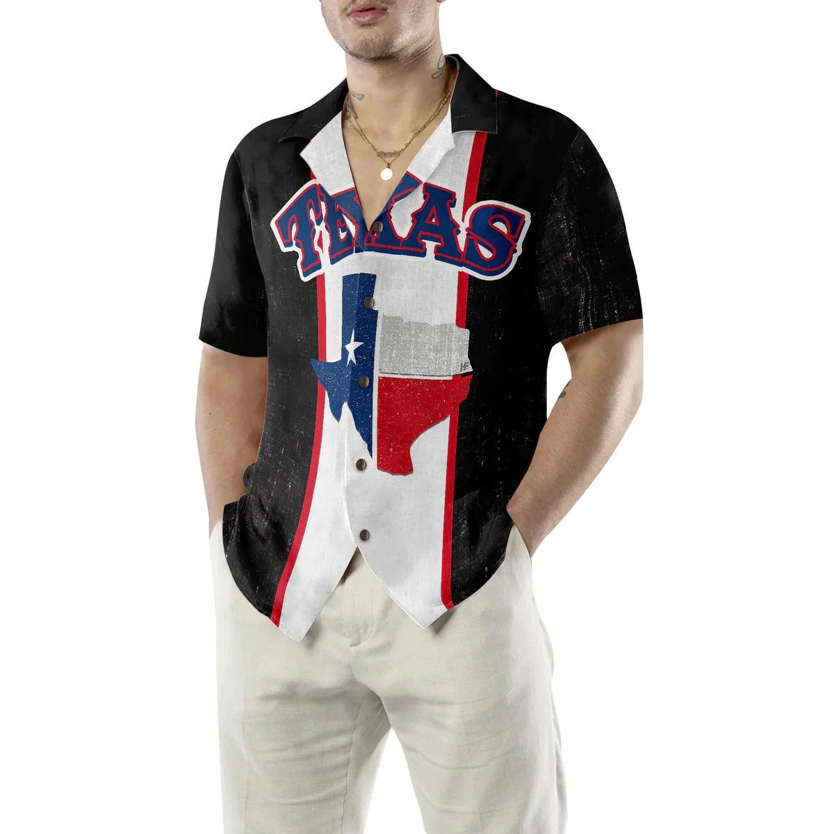 Texas Map Hawaiian Shirt, Texas Flag Pattern Aloha Hawaiian Shirt, State Of Texas Map Hawaiian Shirt For Summer - Perfect Gift For Men, Women, Friend - Image 5