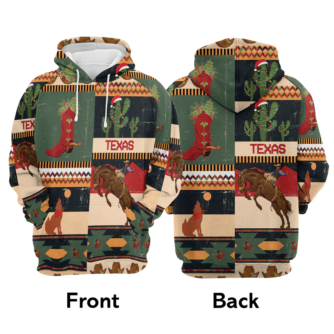 Texas Premium Christmas Hoodie, Texas Christmas Unisex Hoodie For Men & Women - Perfect Gift For Texas Lover, Christmas, Friends, Family - Image 3