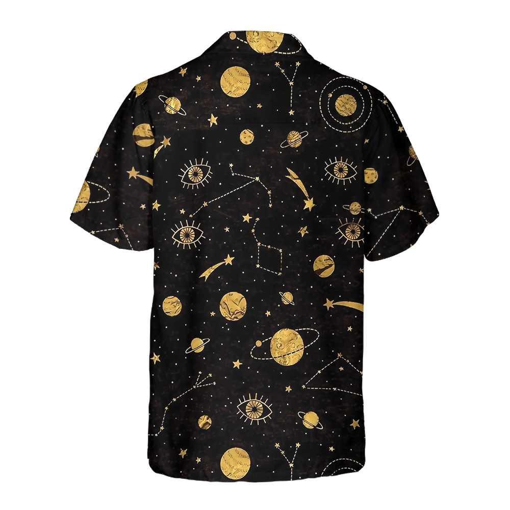 The Golden Sky Aloha Hawaiian Shirt For Summer, Space Planet Themed Hawaiian Shirt For Men Women Adults, Gift For Friend, Family, Team - Image 3