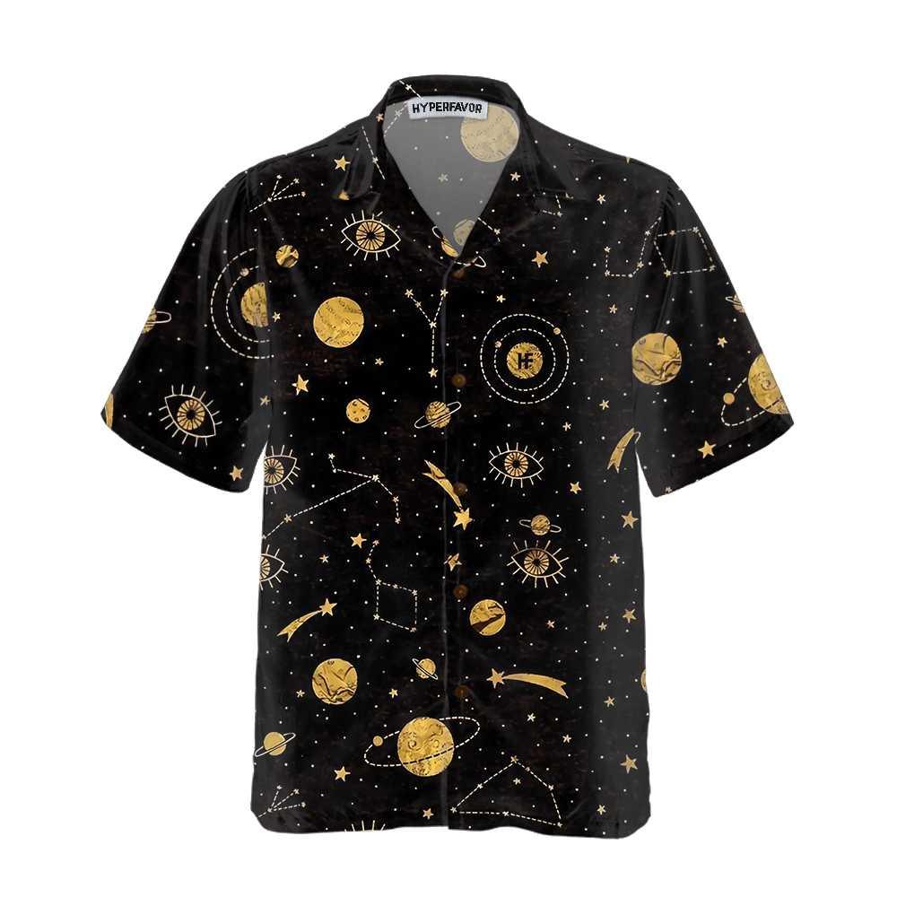 The Golden Sky Aloha Hawaiian Shirt For Summer, Space Planet Themed Hawaiian Shirt For Men Women Adults, Gift For Friend, Family, Team - Image 4