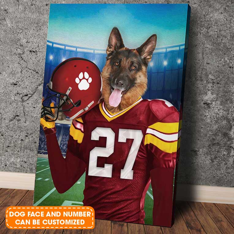 The Kansas City Fan Custom Pet Face Portrait Canvas - Pet Painting Portrait Canvas, Wall Art - Perfect Gift For The Kansas City Fan, Pet Lovers - Image 2