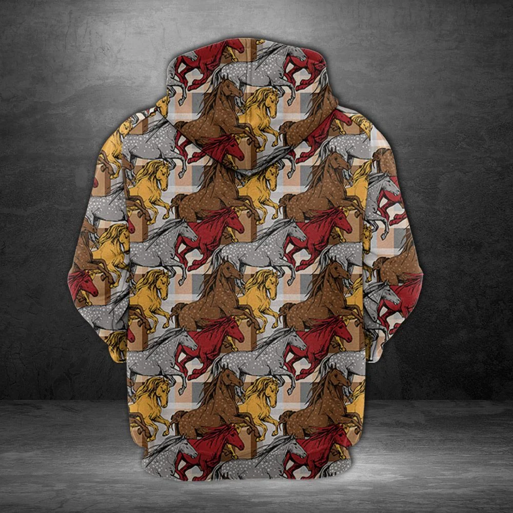 The Running Beautiful Horses Pullover Premium Hoodie, Perfect Outfit For Men And Women On Christmas New Year Autumn Winter - Image 3