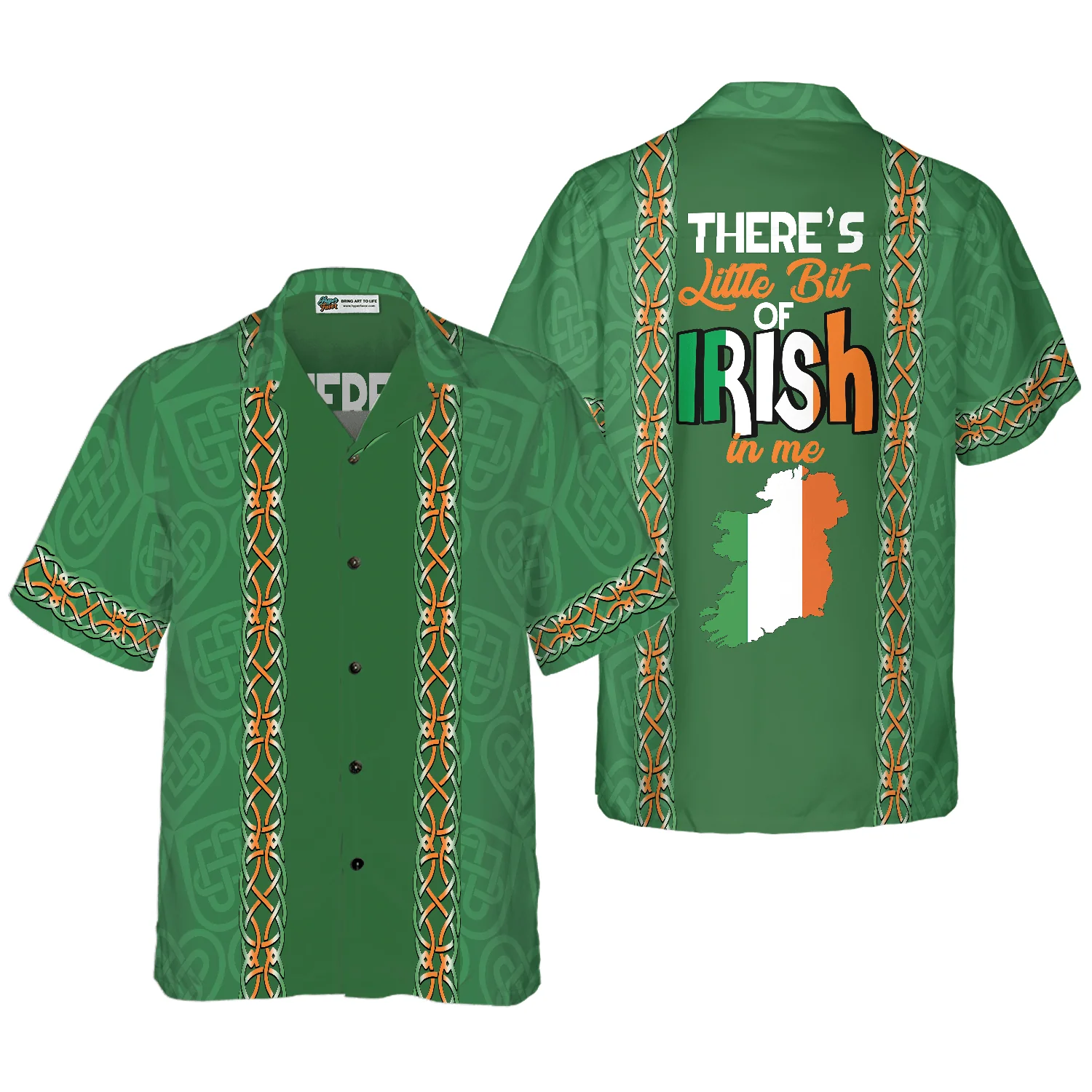 There’s A Little Bit Of Irish In Me Ireland Hawaiian Shirt, Colorful Summer Aloha Shirts For Men Women, Gift For Husband, Wife, Friend, Family - Image 2