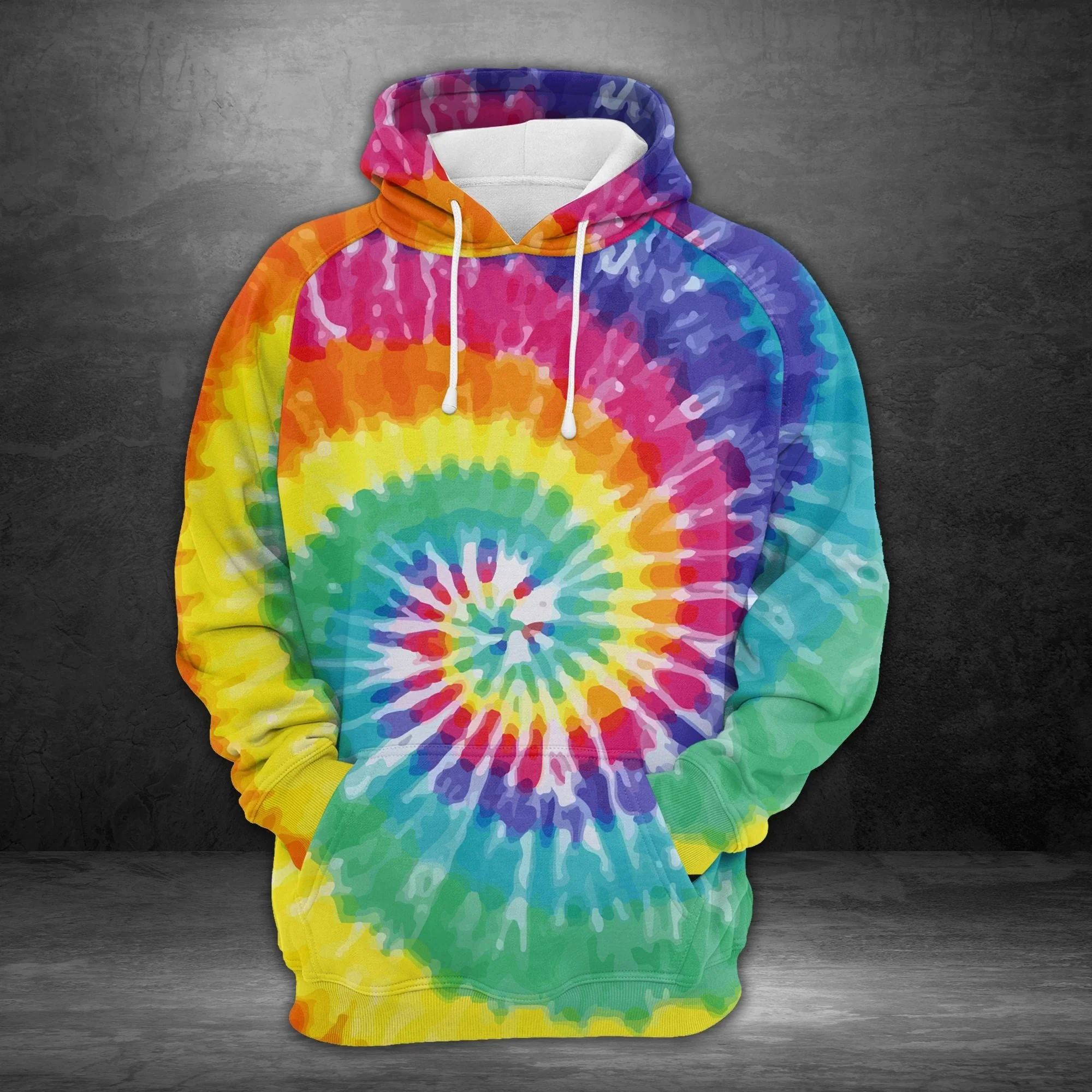Tie Dye Pattern Pullover Premium Hoodie, Perfect Outfit For Men And Women On Christmas New Year Autumn Winter - Image 2